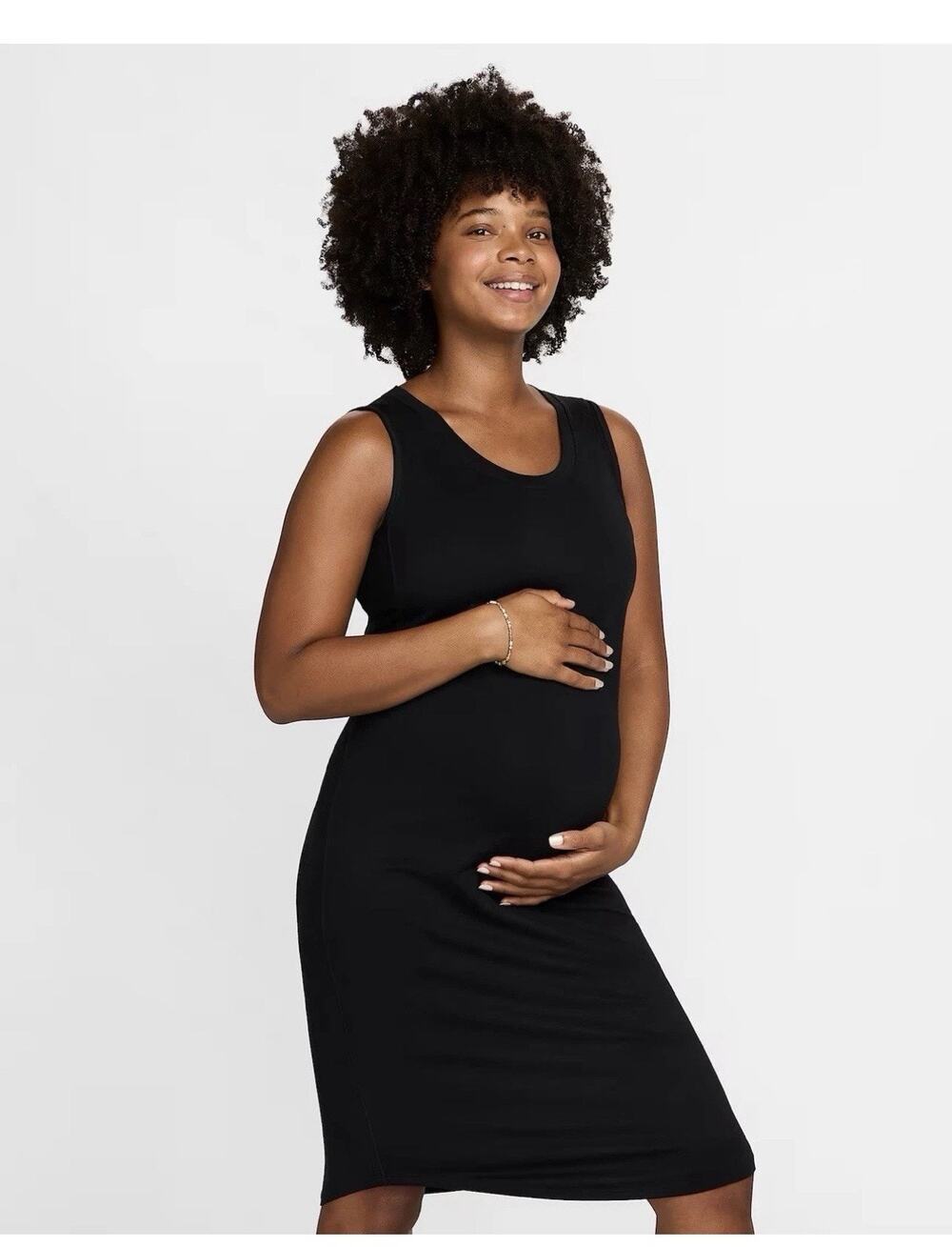 Nike Women's Dri-FIT Slim-Fit Knit Dress (Maternity), Black Sz:xs